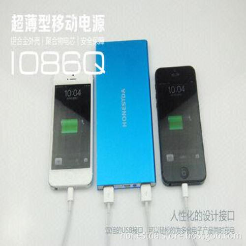 Battery power bank for Samsung smartphone with dual output and metal case